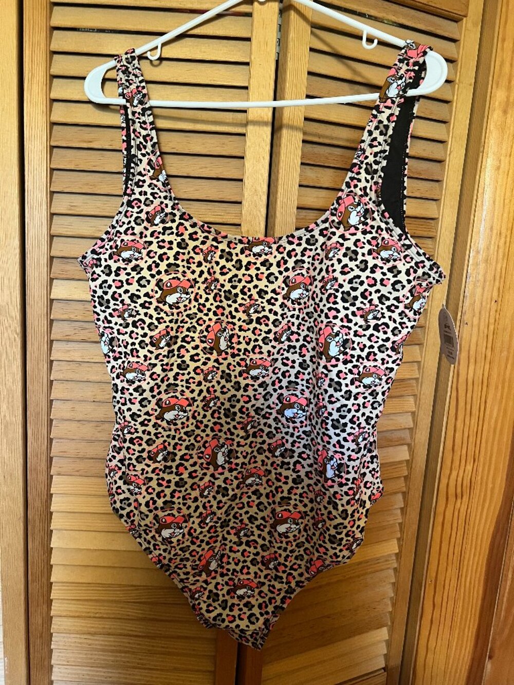 NWT Buc-ee's Leopard Print Bathing Suit One-Piece - Size XL